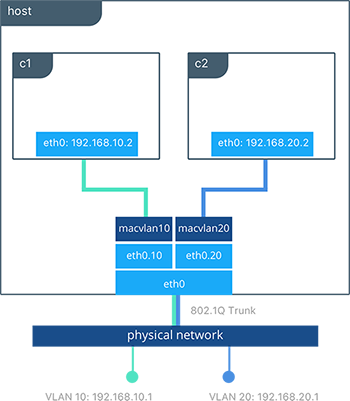 VLAN Trunking with MACVLAN